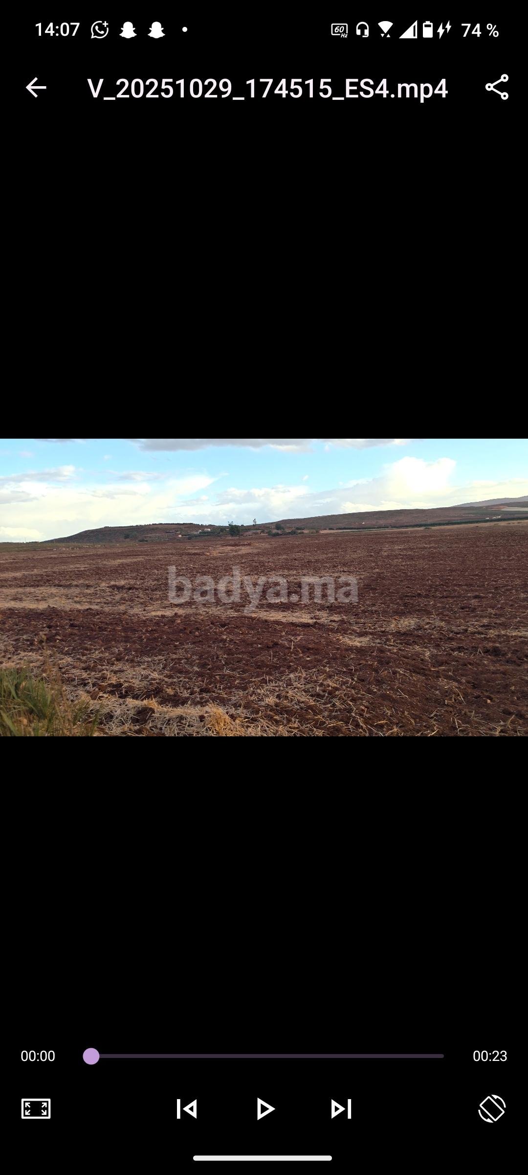 Terrain vide 3,6 hectares